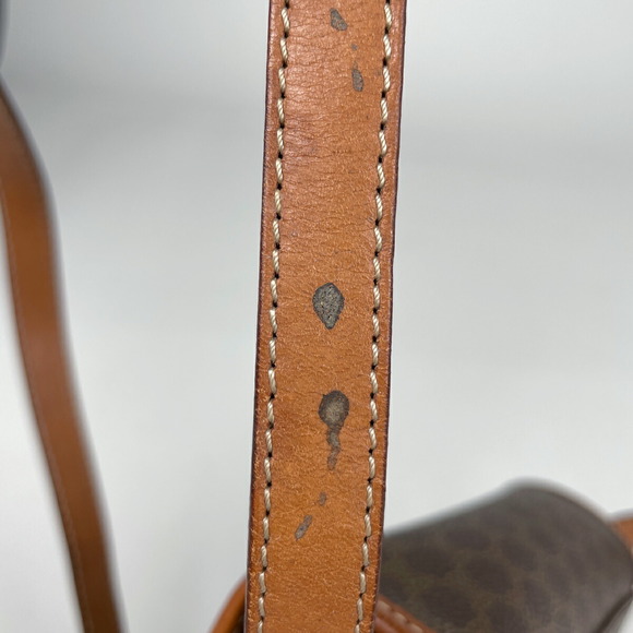 Celine Macadam Pattern Diagonal Canvas Shoulder Bag Brown - Picture 6 of 7